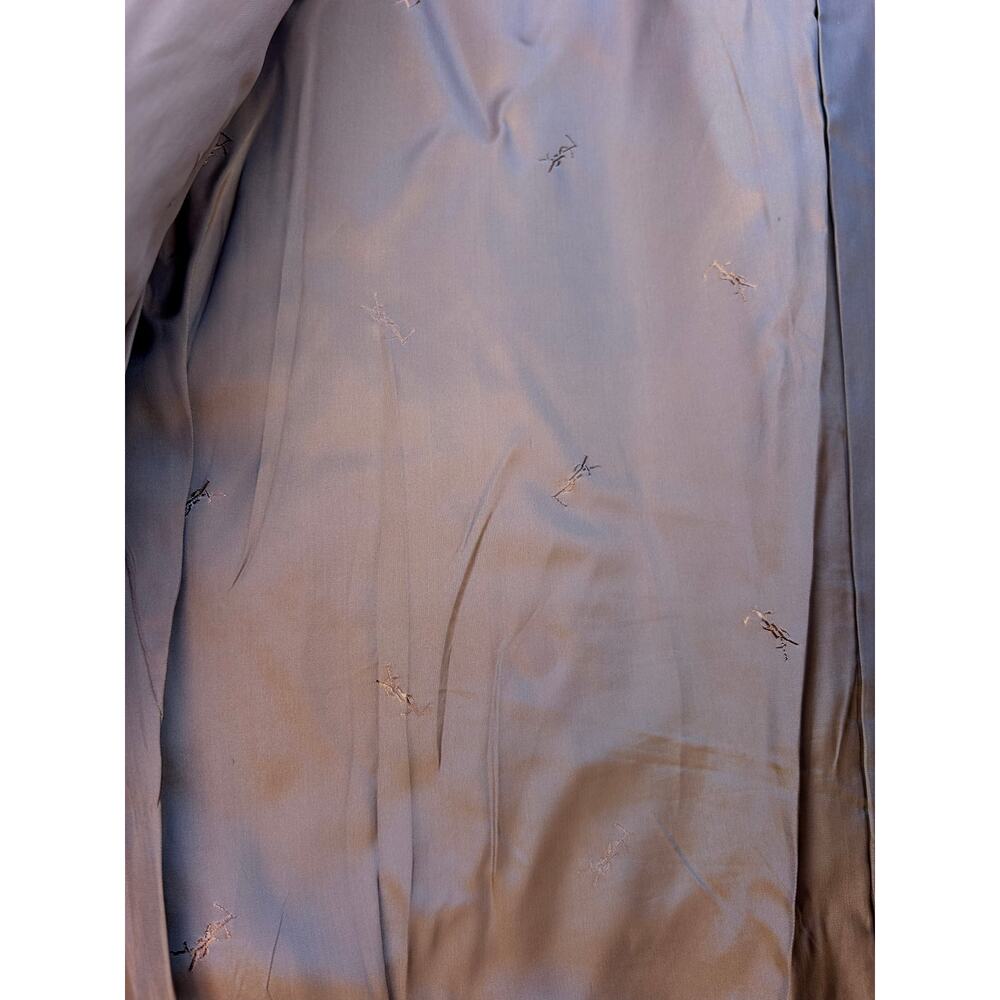 Vintage Yves Saint Laurent Oversized Blazer Jacket Double Breasted Taupe YSL XL - Picture 11 of 11